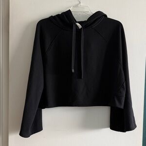 Athleta Black Cropped Hoodie